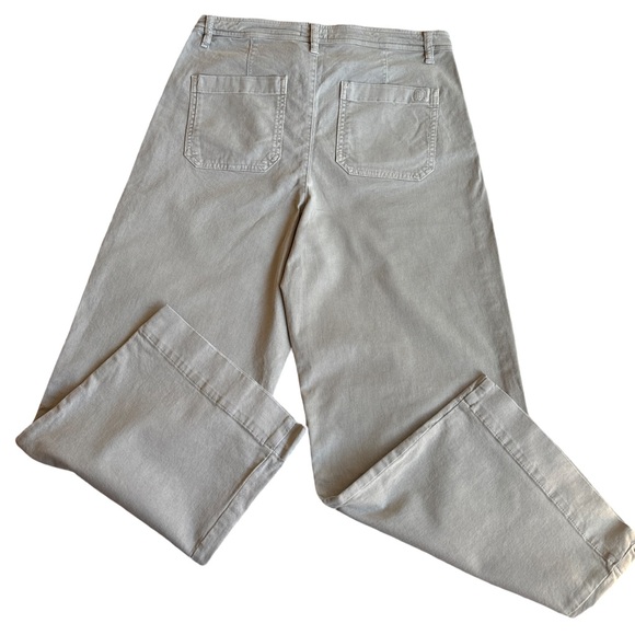 Marine Layer Wide Leg Crop Jeans High Rise Green Grey Size 14 NWT - Picture 3 of 6